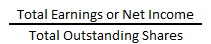 earnings per share formula