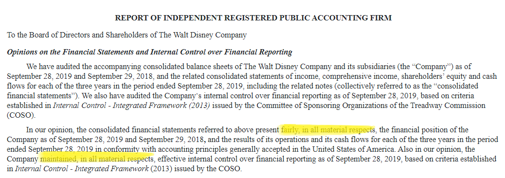 unqualified vs qualified audit opinion auditor report in the 10 k explained sample of statement comprehensive income